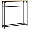 Annlera Tavolino consolle, tavolino da corridoio, per ingresso, corridoio, soggiorno e ufficio, tavolo da pavimento, facile da pulire, design minimalista in rovere Sonoma, 75 x 19,5 x 75 cm