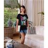 Prénatal T-shirt allattamento nera con stampa "Minnie"