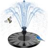 AISITIN 3,5W Fontana Solare da Giardino Esterno φ180mm con 10 Ugelli e 4 Fissatori Fontana Solare per Laghetto Pompa Acqua Energia Solare per Bagno per Uccelli,Stagno,Decorazione del Giardino(1 pezzo)