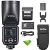 Godox V100 V100-F Flash for Fuji Camera TTL Speedlight, 2.4G Wireless with External Flash for Fujifilm Fuji X-Pro2, X-T20, X-T2, X-T1, X-T3, X-T4, X-T30, GFX50S, etc (Godox V1Pro-F Upgraded, V100F)
