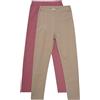 MINYMO Sweat Leggings W.AOP (2-Pack), Marrone, 146 Unisex-Adulto