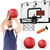 HYES 24'' x 16'' Canestro Basket da Camera, Cestino da Basket per Bambini Adulto, Set da Basket per Interni ed Esterni, con Pompe, 3 Palla, Indicatore del Punteggio, Giocattoli per Ragazzi