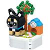 NBFBA Mini Blocchi Giocattolo, 217 Pezzi Bulldog e pianta in vaso Mattoncino di Costruzione, Giocattolo Educativo, l'ideale scelta di regalo per bambini e adulti