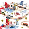 Giant Bean Set Treno Città Legno 117 Pezzi Espandibile Bambini