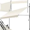 tectake® Tenda da Sole a Morsetto con Manovella, Altezza e Inclinazione Regolabile, Telo Impermeabile e Resistente ai Raggi UV, Ideale per Balcone e Terrazzo, 350x180cm - Beige