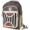 GURU SHOP Zaino Piccolo a Righe in Canapa Ethno - Nero, Unisex - Adulti, Size:One Size, 35x25x20 cm, Zaini e Borse da Palestra