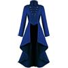 RICOCHO Cappotto Lungo da Donna Steampunk Trench Gotico Vittoriano Giacca Lunga da Smoking Medievale Frac Costume di Halloween Soprabito