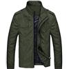 GUOCU Uomo Taglia Grossa Primavera Autunno Tinta unita Collo alto Zip intera Classiche Outdoor Antivento Bomber Giacca softshell Trench oversize Giacca a vento con Tasche Army verde XXL