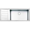 Apell Lavello da Incasso 1 Vasca con Gocciolatoio a Sinistra 116 x 50 cm Semifilo Acciaio Inox Linear plus Apell LNPG1161ILBC