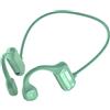 NOMOY Cuffie a conduzione ossea, senza fili, Bluetooth, per sport, impermeabili, HiFi, stereo, con microfono, colore: verde