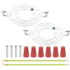 PATIKIL 135mm (5,31) Kit Staffa Montaggio Universale per Lampada, 2 Set Piastra Soffitto Rotonda con Barra Trasversale Luminosa con Vite per Lampada Parete Lampadario a Sospensione