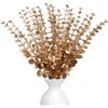 RXKFIGX 24 Pcs Eucalipto Artificiale, Rami di Eucalipto Dorato Finto, Decorazione Oro per Casa per Balcone Matrimoni Casa Festa Decorazione Composizione Floreale