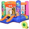 Easycomfort Casa Gioco Castello Gonfiabile Gigante per Bambini 3-8 anni Trampolino Rimbalzante Colorato con Scivolo e Canestro 250cmx180cmx175cm