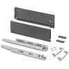 Emuca - Cassetto esterno Vertex, regolazione 3D guide per cassetti H 178mm, 40kg, spessore del pannello di 18mm, profondità 400mm, Acciaio, Grigio antracite