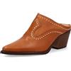 Galieti Sabot in pelle stile texano con tacco 6 cm
