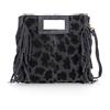 Le Corone Bags Borsa a mano Quadrella in pelle scamosciata + frange