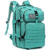 GUJOIN Zaino Tattico 50L Impermeabile, Nylon Resistente per Pesca, Caccia, Escursionismo, Campeggio Militare (Ciano)
