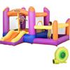 Outsunny Castello Gonfiabile per Bambini con Scivolo e Piscina Multicolor