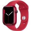 Apple Watch Series 7 Alluminio 41 mm (2021) | GPS + Cellular | rosso | Cinturino Sport rosso