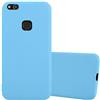 Cadorabo Custodia per Huawei P10 LITE in CANDY BLU - Morbida Cover Protettiva Sottile di Silicone TPU con Bordo Protezione - Ultra Slim Case Antiurto Gel Back Bumper Guscio