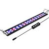 Hygger 32W Luce per Acquario, 111-137cm Lampada LED con Timer, Dimmerabile e Staffa Regolabile, per Illuminazione(Bianco, Blu, Rosso)