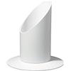 Rayher Portacandele in Metallo per Candele Affusolate, da Tavolo, Battesimo e Comunione - Candelabri, Lampadari, ø 30 mm, Bianco Opaco