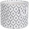 Bone Dry Pet Storage Collection Lattice Paw Print, Small Round, White/Gray