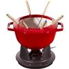 Staub Specialities 10-pz., Set per fonduta, ciliegia