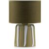 EMÒ ITALIA Rayon Lampada da Tavolo in Vetro 13x20cm Paralume e Base Verde