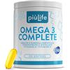+LIFE Omega 3 IFOS 5 Stelle Certificato Con Vitamina D3 2000 UI PiùLife 120 Softgel 2000mg EPA, 1000mg DHA Dose, Olio di Pesce Omega 3 Capsule Fish Oil, Trigliceridi, Cuore, Vista, Ossa, Cervello