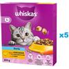 WHISKAS Sterile 5x800g Alimento secco con pollo per gatti adulti sterilizzati