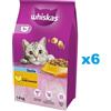 WHISKAS Sterile 6x1,4kg Alimento secco con pollo per gatti adulti sterilizzati