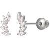 Limerencia G23 Orecchini in Titanio con Vite - Anallergici per Orecchie Sensibili - Acciaio Chirurgico con Zirconia Cubica