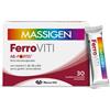 MARCO VITI FARMACEUTICI SpA Massigen Ferroviti - Integratore alimentare a base di Ferro e Vitamine - 30 Bustine Orosolubili