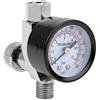 Tomotato 1/4 Regolatore di Pressione del Compressore d'Aria, Valvola di Regolazione Aria Regolabile con Manometro Accessori per Compressore Aria