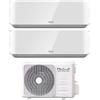 Unical Climatizzatore Condizionatore Unical Dual Split Inverter serie AIR CRISTAL 10+13 con KMX3 21HE R-32 Wi-Fi Optional 10000+13000
