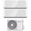 Unical Climatizzatore Condizionatore Unical Dual Split Inverter serie AIR CRISTAL 13+13 con XMX2 18HE R-32 Wi-Fi Optional 13000+13000