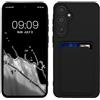 kwmobile Custodia Compatibile con Samsung Galaxy A55 5G Cover - Back Case Cellulare con Slot Porta Carte - Morbida in Silicone TPU nero
