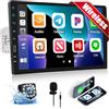 CAMECHO Autoradio 1 Din con Wireless Carplay Android Auto Schermo da 9 Pollici Bluetooth Radio Touch Display con Telecamera Posteriore Mirror Link FM SWC 2USB Comandi al Volante