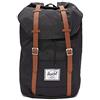 Herschel Retreat, Zaino Unisex Adulto, Black/Tan Synthetic Leather, Taglia unica