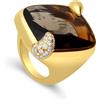 POMELLATO Anello collezione ritratto in oro con quarzo fumè e diamanti