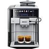 Siemens Macchina da caffè completamente automatica EQ6 Plus S700, display a colori chiari, infondere due tazze contemporaneamente, pulizia automatica del sistema del latte, design in acciaio