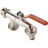 Bradas GKK0534 - Rubinetto da giardino a doppio attacco da giardino, 3/4 x 1, colore: Argento