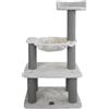 JACK AND VANILLA, Elegante tiragraffi per Gatti, Multifunzionale e Durevole, Ideale per Giocare e riposare, Facile da Pulire, Dimensioni 58 x 38 x 112 cm, Colore Crema, Modello tiragraffi