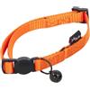 JACK AND VANILLA, Collare Regolabile per Gattini in Nylon Arancione Confortevole e Durevole con Fibbia di Sicurezza, Misura 10 mm, Lunghezza 17-24 cm, Colore Arancione Brillante, Modello Nylon