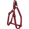 JACK AND VANILLA, Imbracatura ergonomica in Nylon Rosso per Cani Regolabile, Leggera e Resistente, con Strisce Riflettenti per Sicurezza, Taglia M 20 x 45 - 66 cm, Modello Comfort