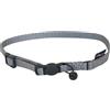 JACK AND VANILLA, Collare in Nylon per Gattini, Regolabile 17-24 cm, Colore Grigio, Chiusura sicura, Dettagli Riflettenti per Maggiore Sicurezza, Comfort ottimale, Design Elegante, Modello Nylon