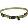 JACK AND VANILLA, Collare per Gatto Regolabile in Nylon Verde, Sistema di Sicurezza, Leggero e Confortevole, Misura 10 mm, Lunghezza 24-35 cm, Ideale per Gatti Attivi, Modello Comfort