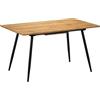 Tavolo rettangolare allungabile con ripiano in legno bicolor