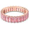SWAROVSKI ANELLO MATRIX, TAGLIO BAGUETTE ROSA, 52